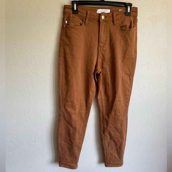 Judy Blue Denim - Judy Blue Tan Denim High Rise Slim Fit Jeans Womens 27 Business Casual Stretch